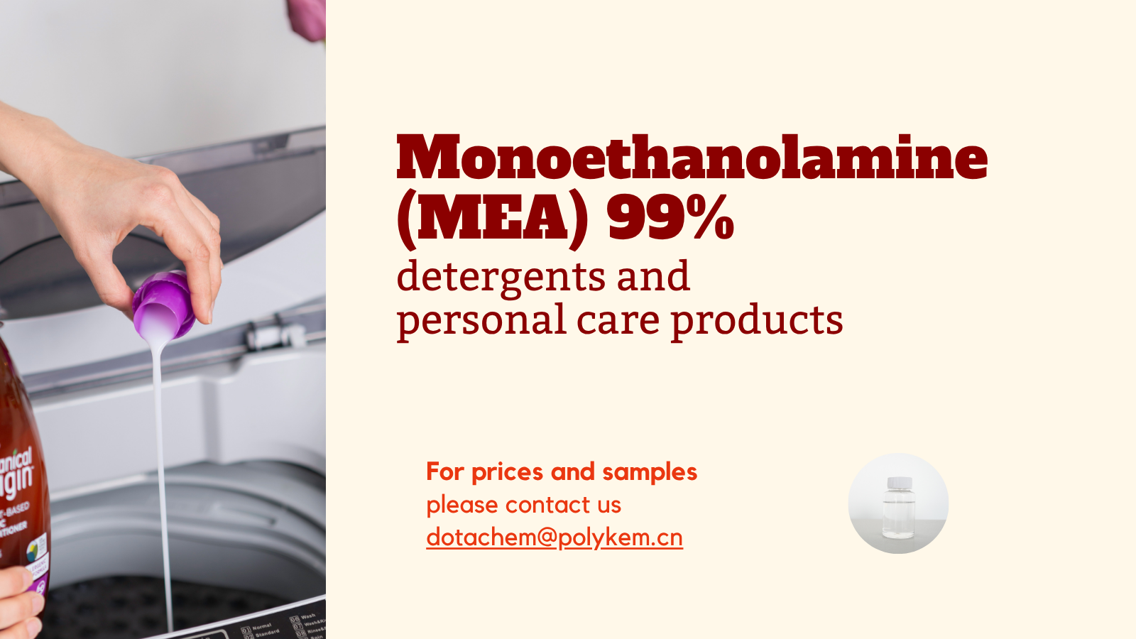 Monoetanoloamina (MEA) 99%: Podstawowy składnik detergentów i produktów do higieny osobistej